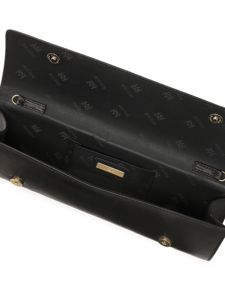 Élégante pochette noire de forme oblongue  VIVIENNE