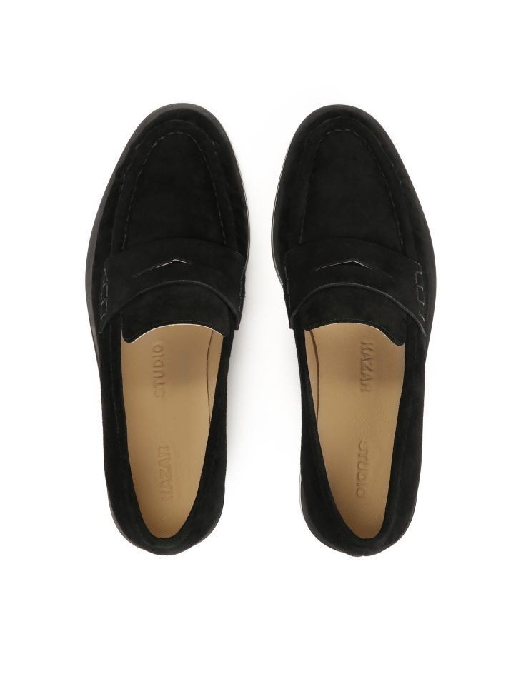 Mocassins noirs en daim KS OLZA