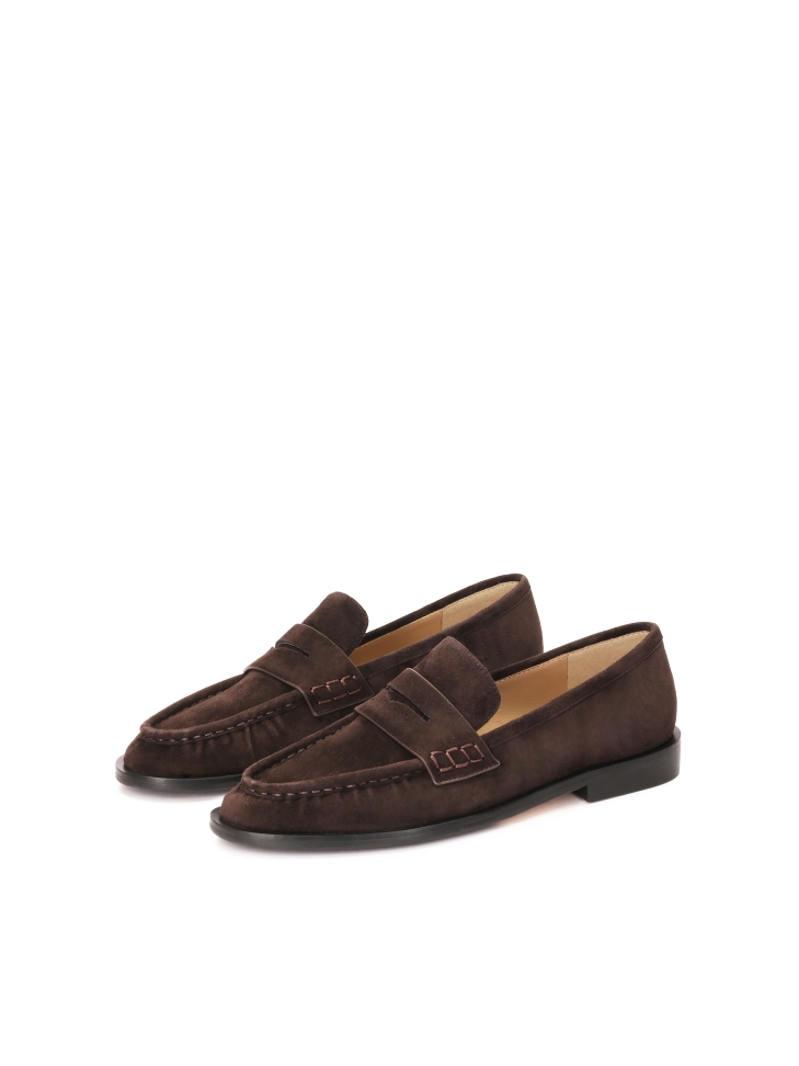 Mocassins en daim marron KS OLZA