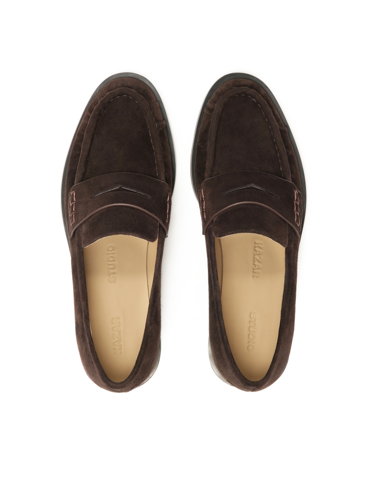 Mocassins en daim marron KS OLZA