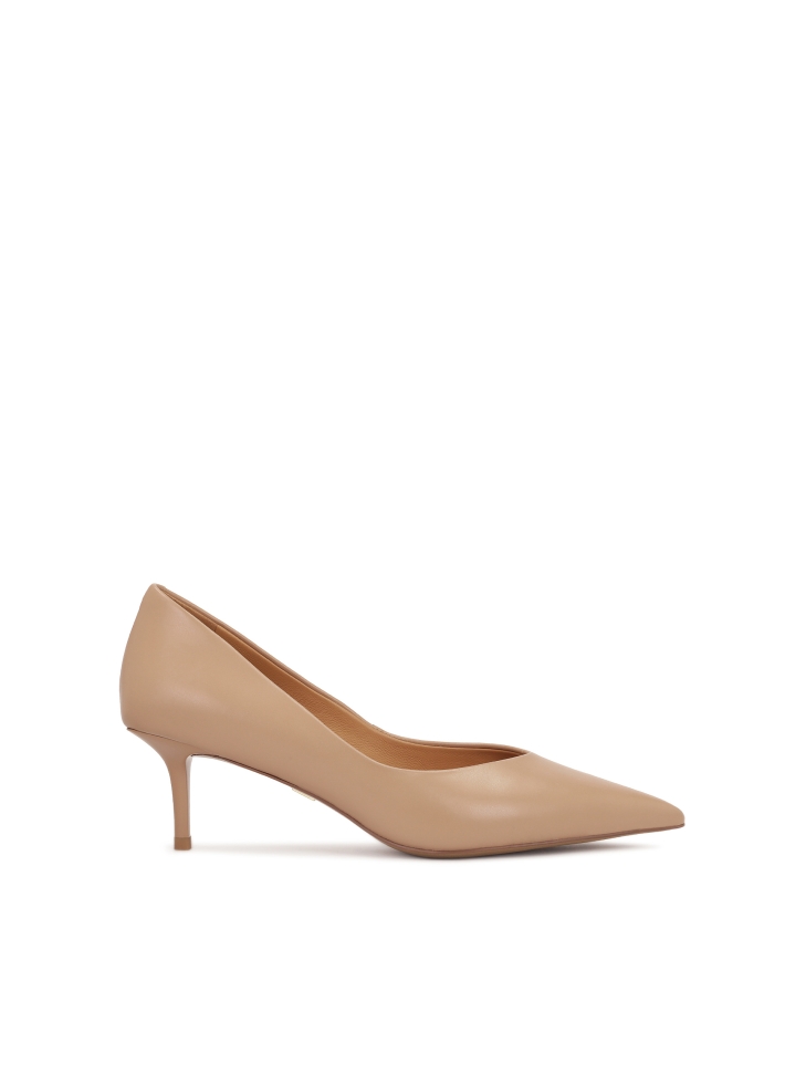 Escarpins classiques en cuir beige EVELISE