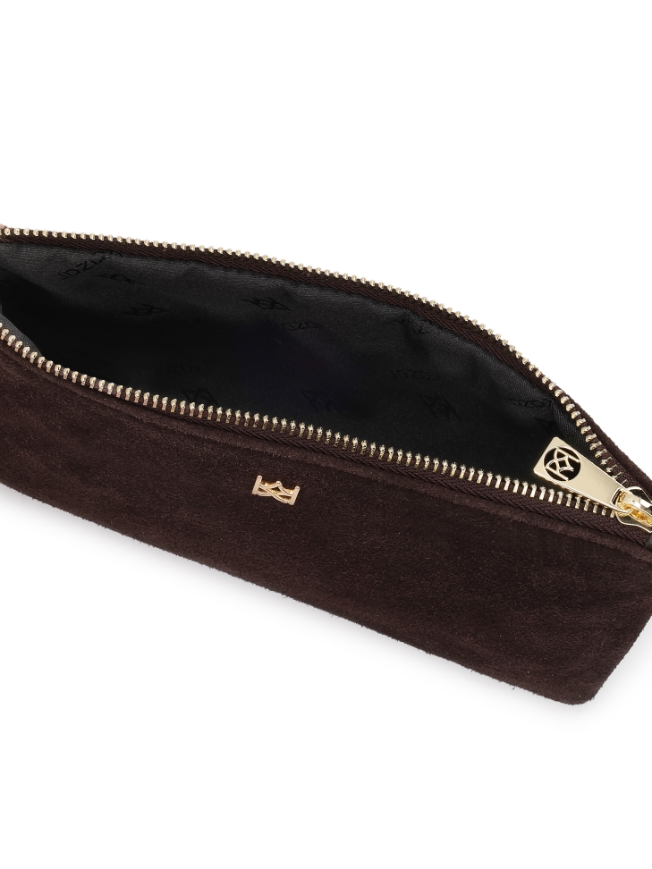 Sac à main en daim naturel marron au design minimaliste JERRIAR