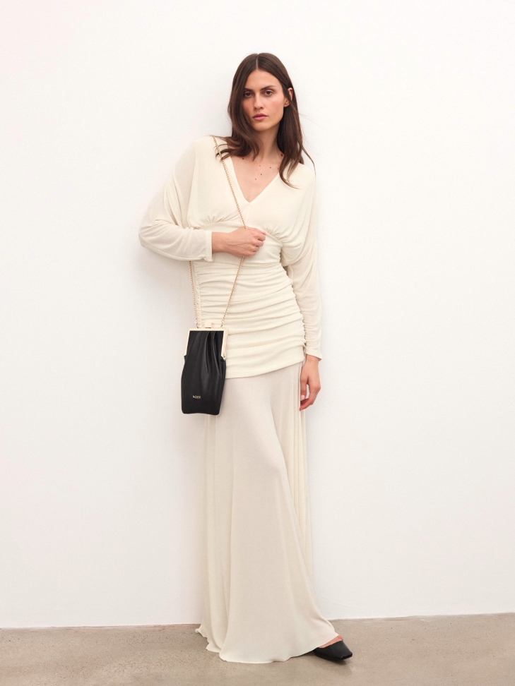 Sac à main à chaîne en cuir allongé AIMEE