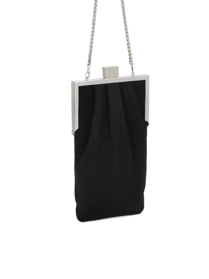 Sac à main de soirée en tissu noir AIMEE