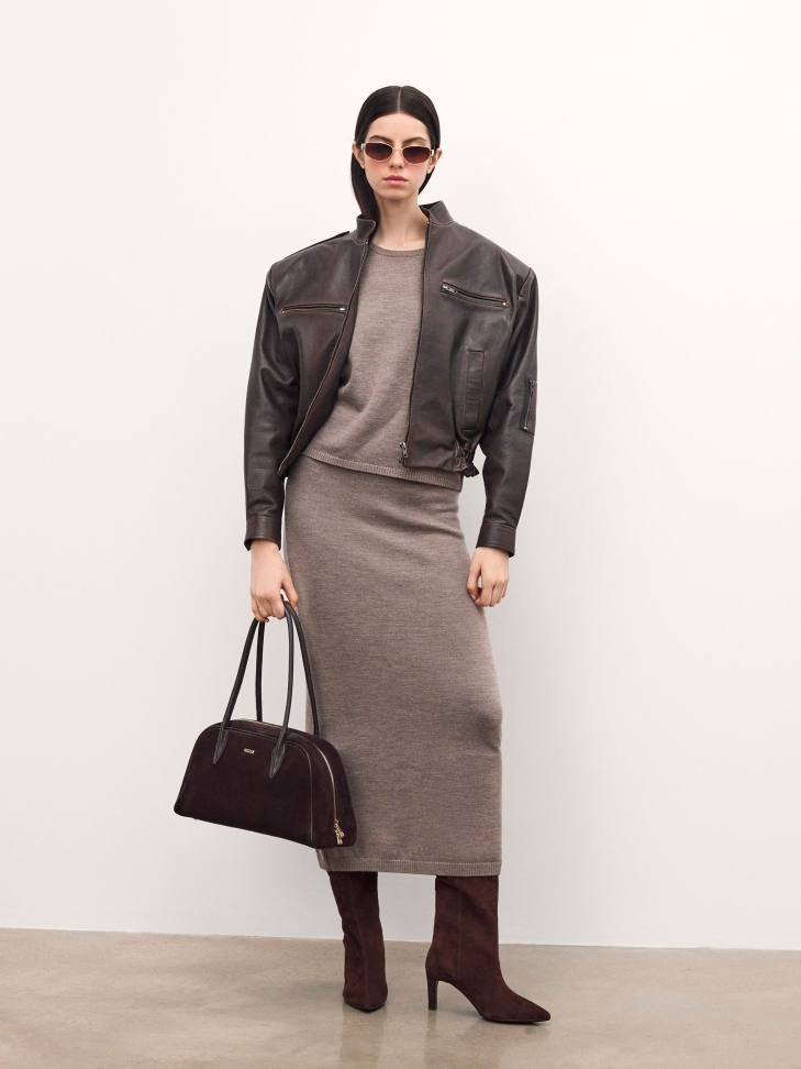 Sac à main en daim marron KYLE