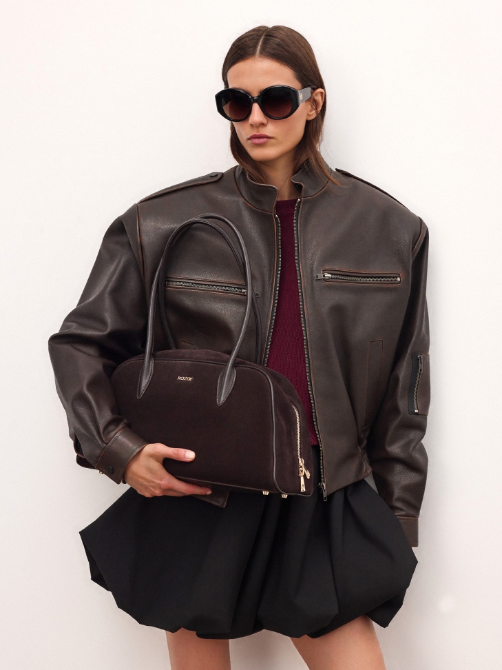 Sac à main en daim marron KYLE