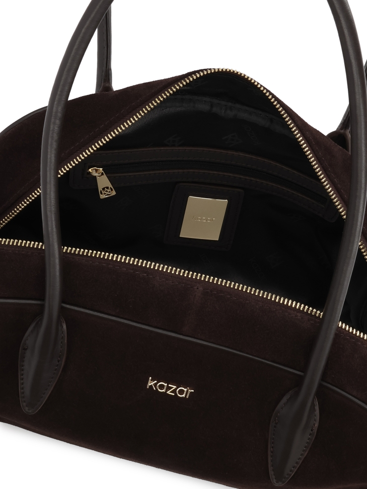 Sac à main en daim marron KYLE