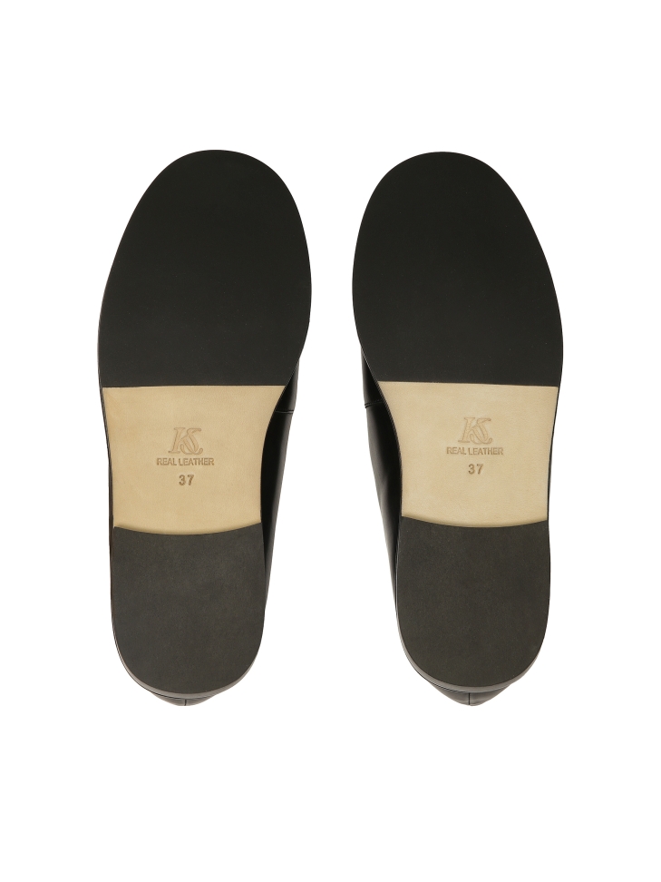 Mocassins noirs en cuir naturel KS MODANE