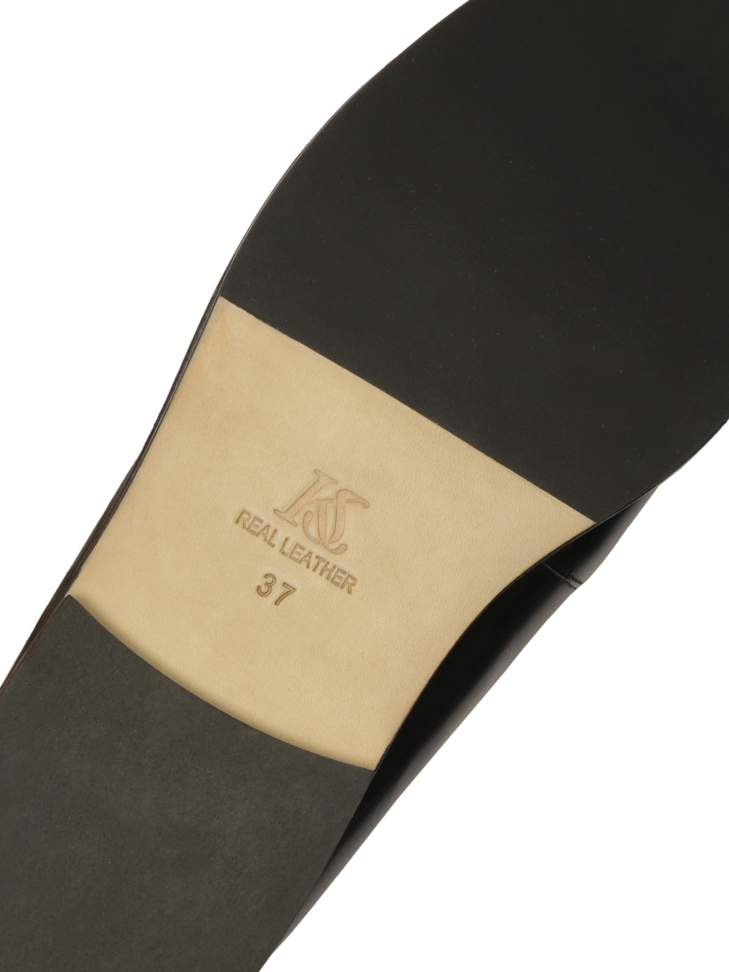 Mocassins noirs en cuir naturel KS MODANE