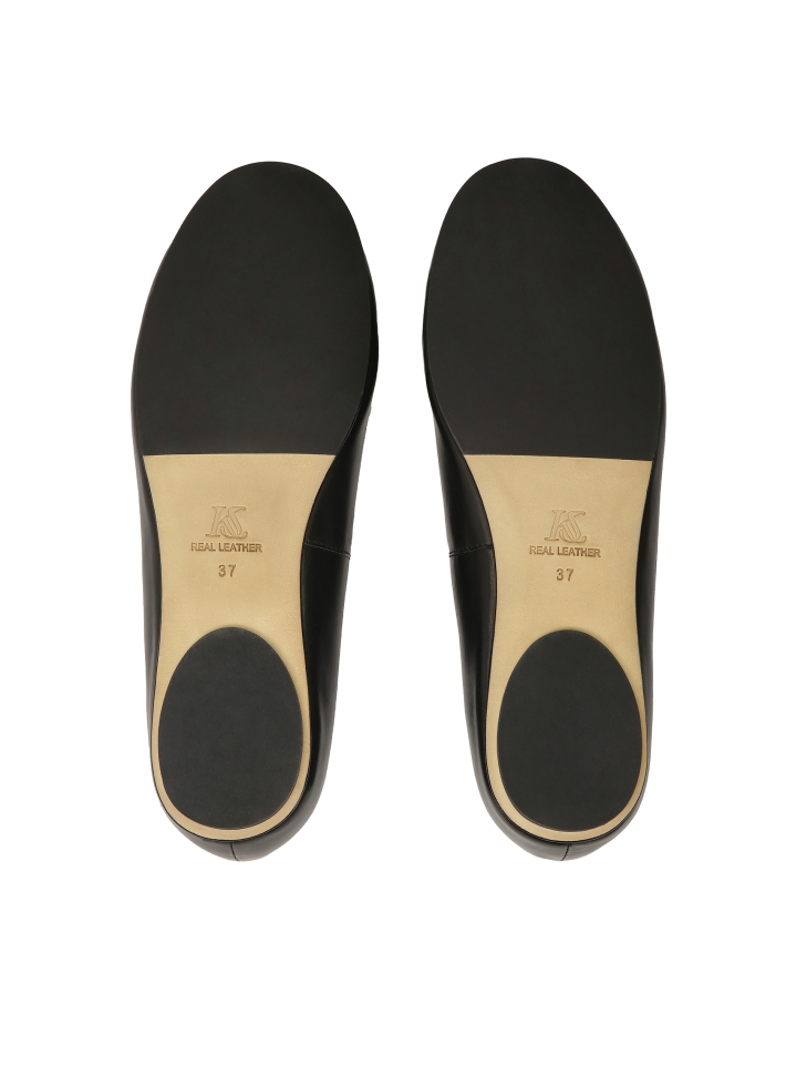 Ballerines en cuir souple noir  KS ANITE
