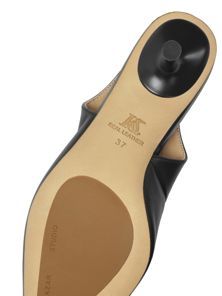 Escarpins noirs à talon aiguille incurvé KS ELYSIE