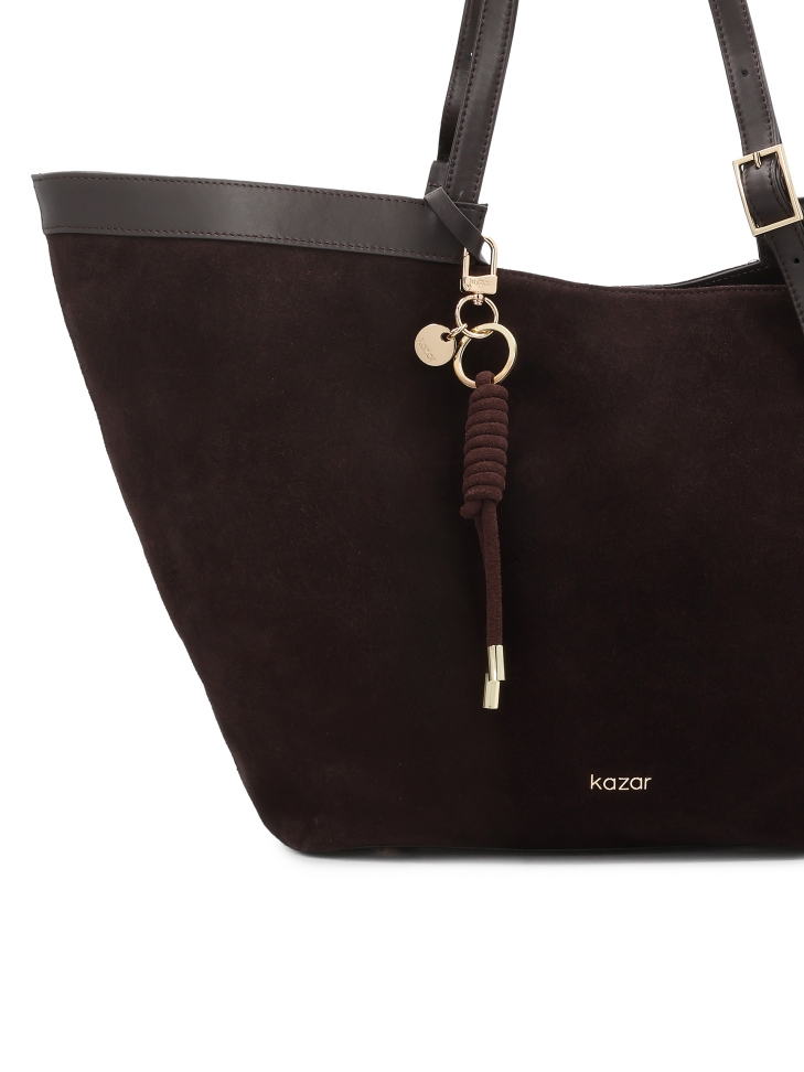 Porte-clés marron avec nœud décoratif  LILYANA