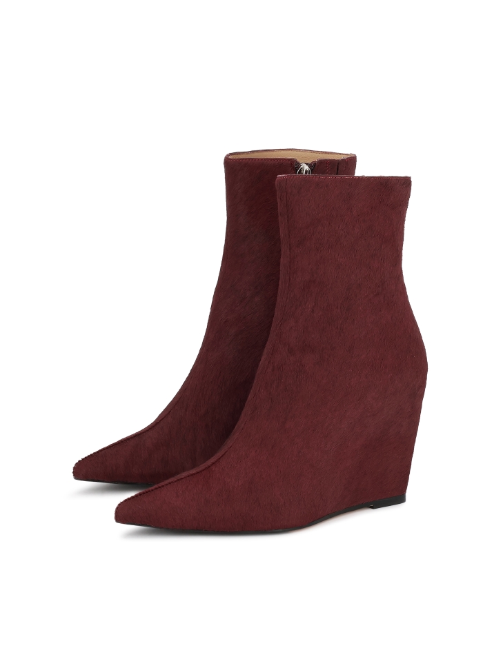 Bottes marron avec poils naturels KS OTYLIE