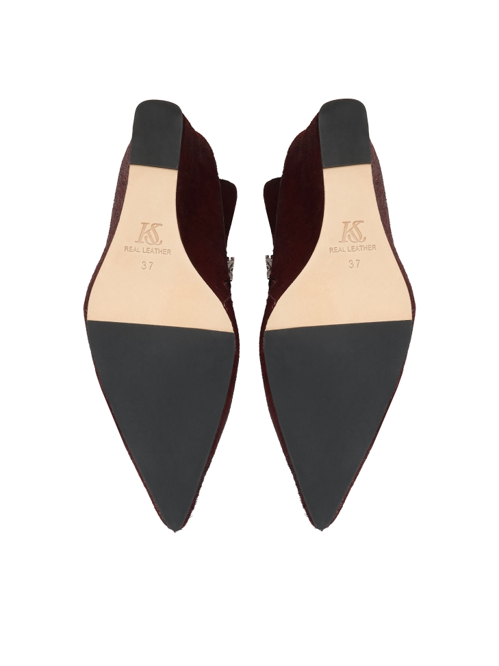 Bottes marron avec poils naturels KS OTYLIE