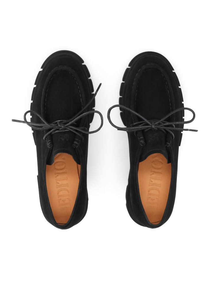 Chaussures à lacets en daim avec bande de roulement ALAYNA