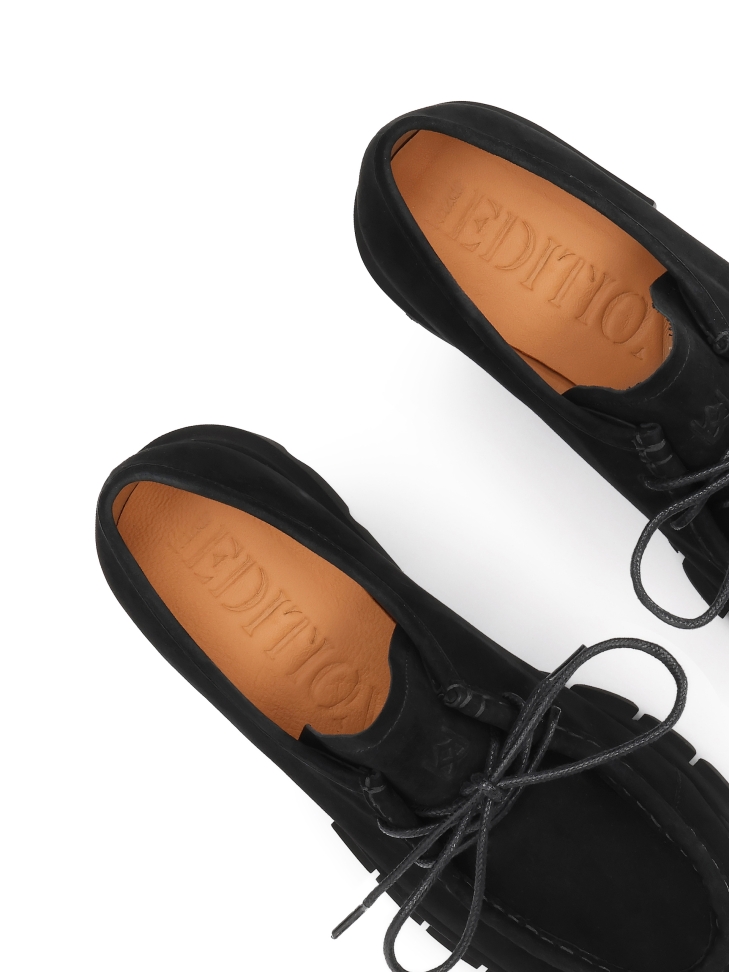 Chaussures à lacets en daim avec bande de roulement ALAYNA