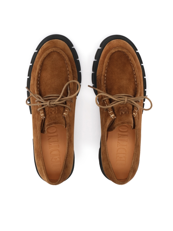 Chaussures marron clair avec semelle contrastée ALAYNA