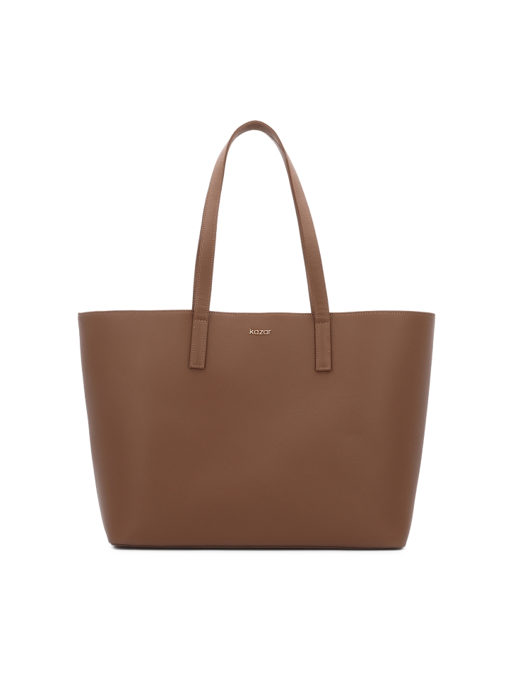 Sac à bandoulière marron minimaliste CEDRINE