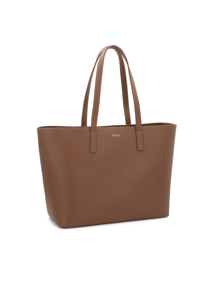 Sac à bandoulière marron minimaliste CEDRINE