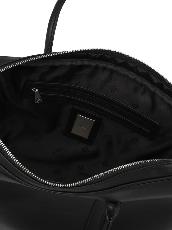 Sacoche classique pour ordinateur portable en cuir noir VELMIRA