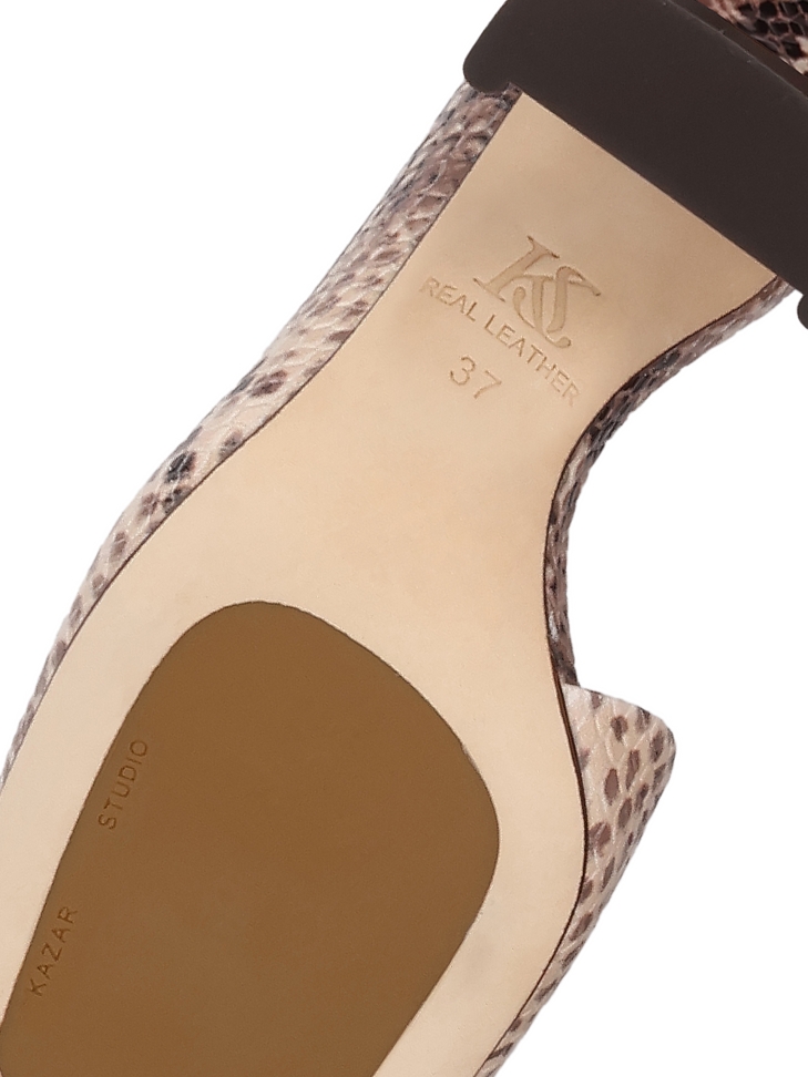 Escarpins en cuir gaufré à motif animal KS SELAME