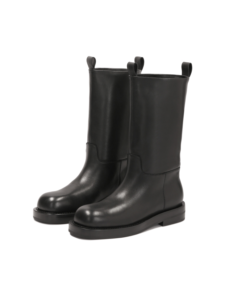 Bottes noires à enfiler avec tige supérieure KS LEVEN