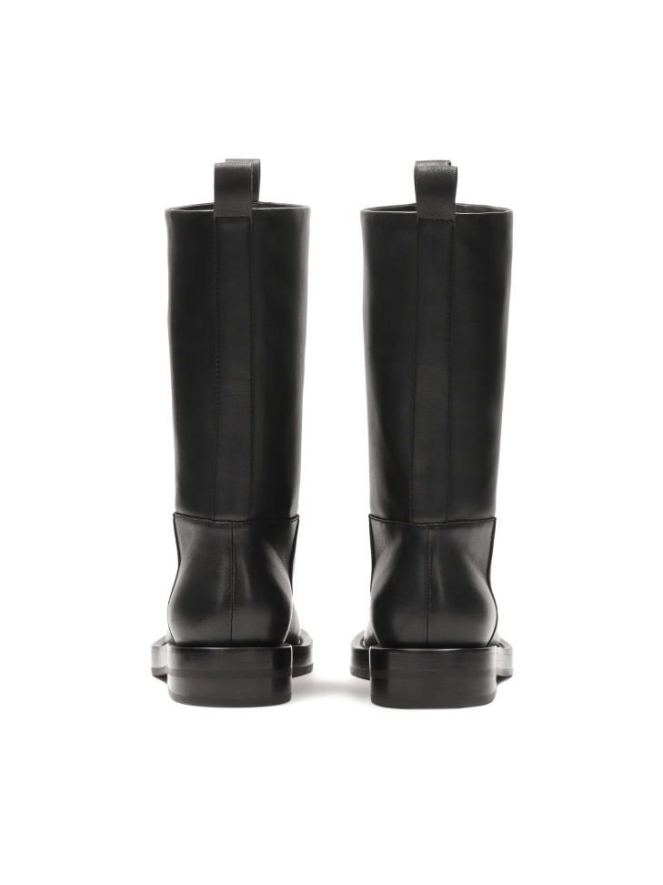 Bottes noires à enfiler avec tige supérieure KS LEVEN