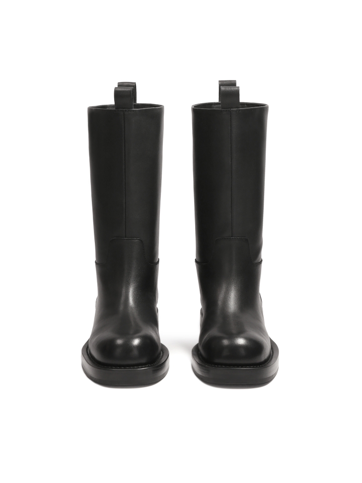 Bottes noires à enfiler avec tige supérieure KS LEVEN