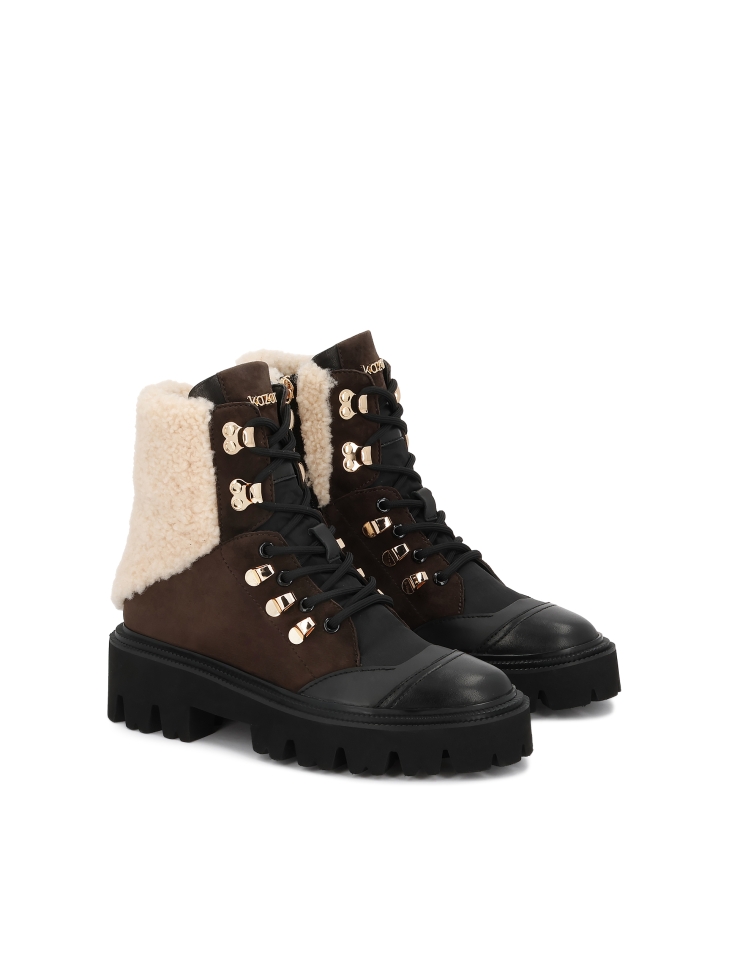 Bottes en daim avec laine de mouton SAMMY